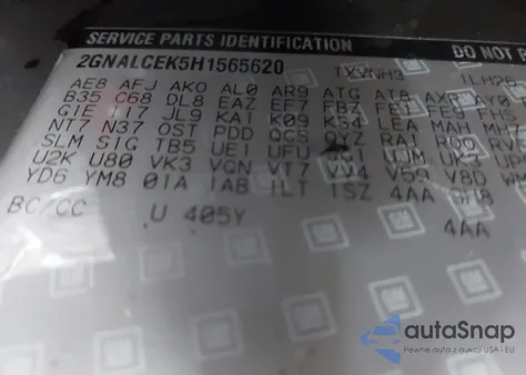 2017 Chevrolet Equinox Lt from USA, damaged, VIN 2GNALCEK5H1565620